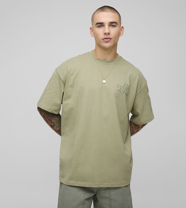 Puff Print Heavyweight Oversized T-Shirt
