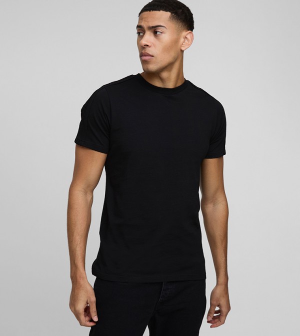 Shoulder Pleat Detail Slim Fit T-Shirt