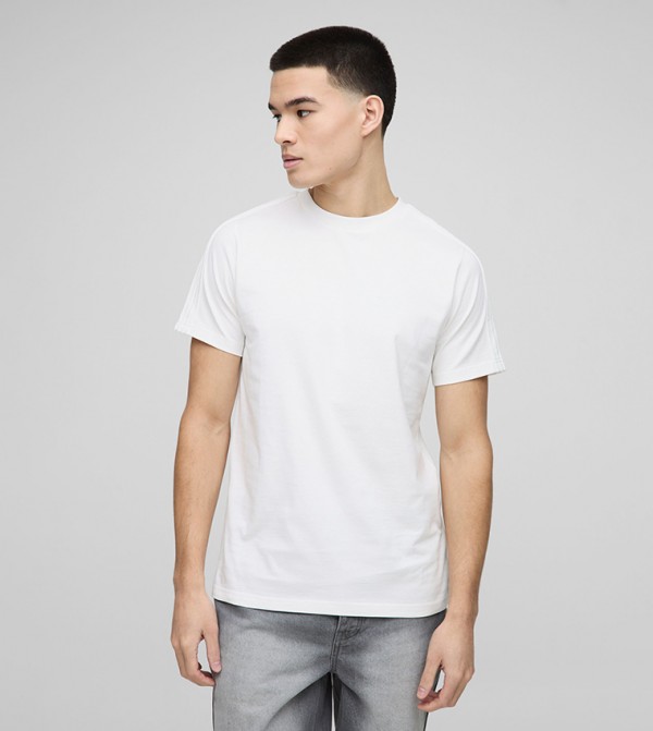 Shoulder Pleat Detail Slim Fit T-Shirt