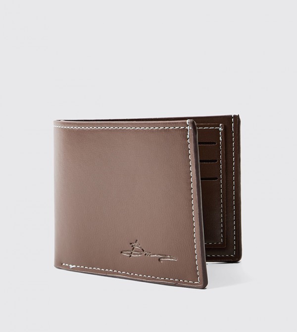 Bhm Script Debossed Bi-Fold Wallet