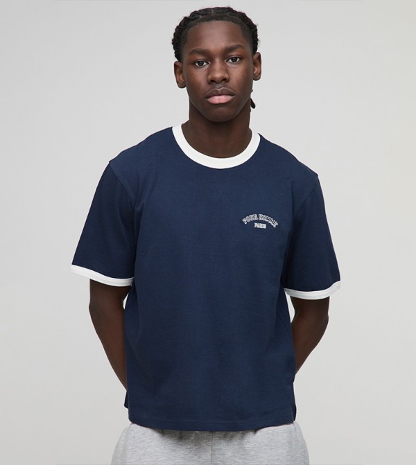 Boxy Fit Homme Ringer T-Shirt