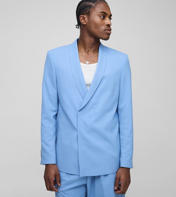 Asymmetrical Detail Long Sleeves Blazer