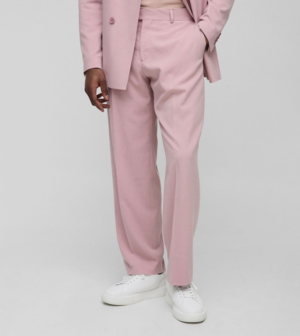Mid Rise Wide Leg Formal Trousers