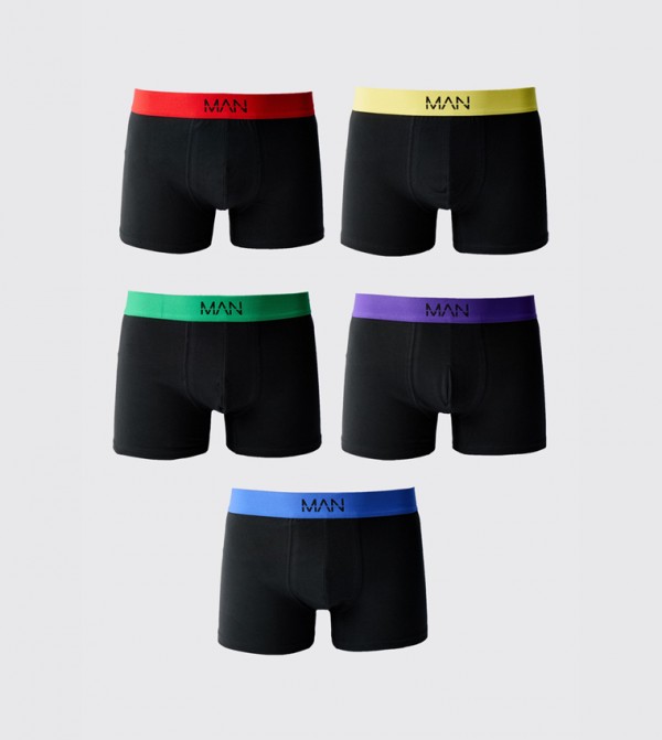 Pack of 5 Logo Waistband Trunks