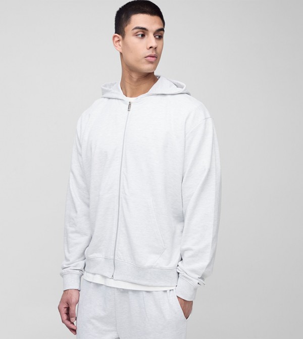 Tall Zip-Through Oversized Hooded Jacket