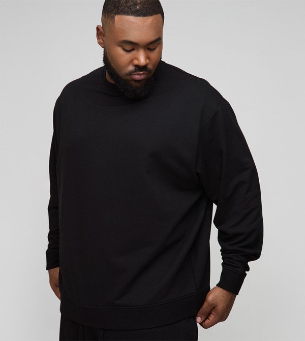 Solid Long Sleeves Oversized Sweatshirt