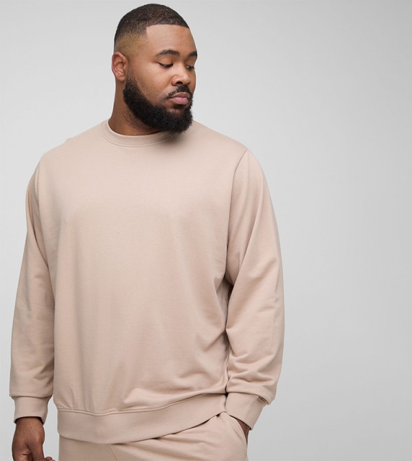 Solid Long Sleeves Oversized Sweatshirt