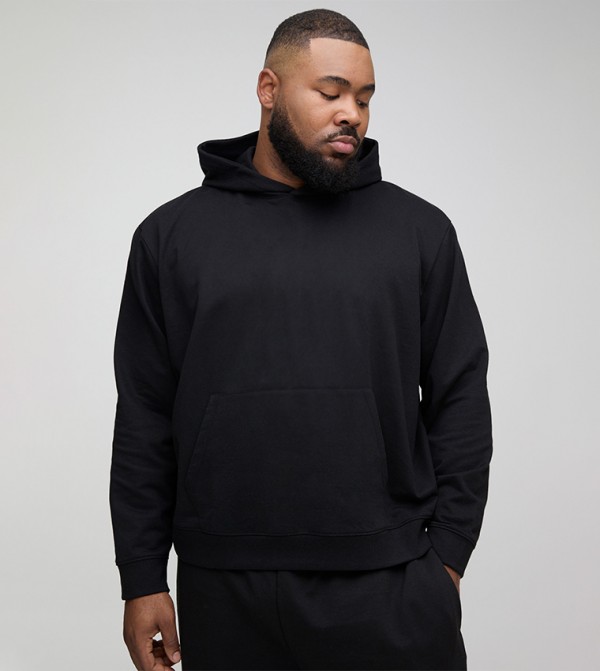 Solid Long Sleeves Oversized Hoodie