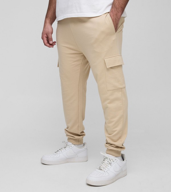 Plus & Tall Lightweight Skinny Fit Solid Cargo Pants