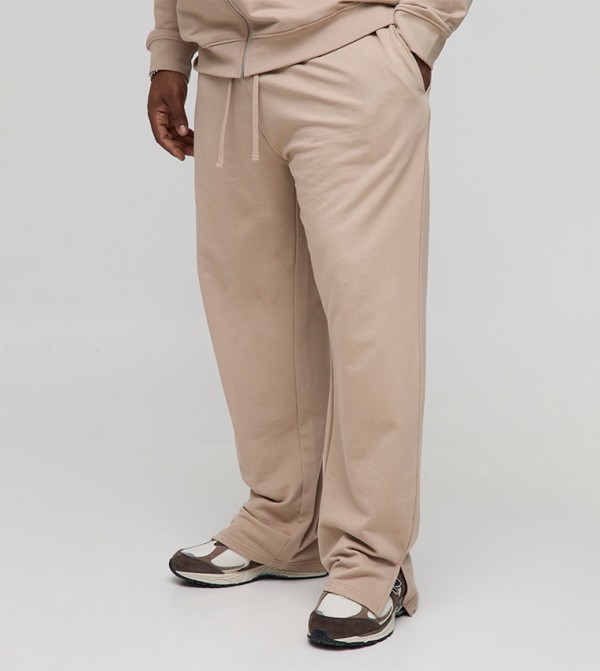 Plus & Tall Lightweight Regular Fit Split Hem Basic Sweatpants