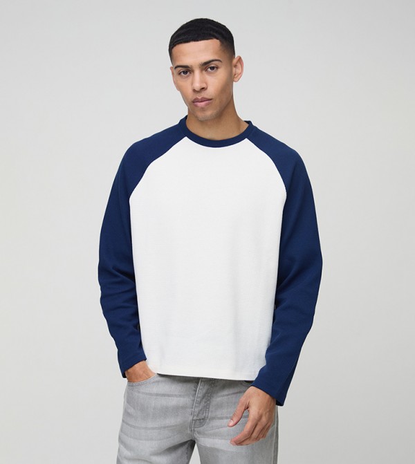 Heavyweight Waffle Raglan Sleeves T-Shirt