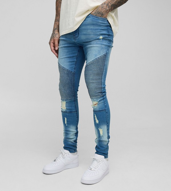 Tall Distressed Super Skinny Fit Jeans