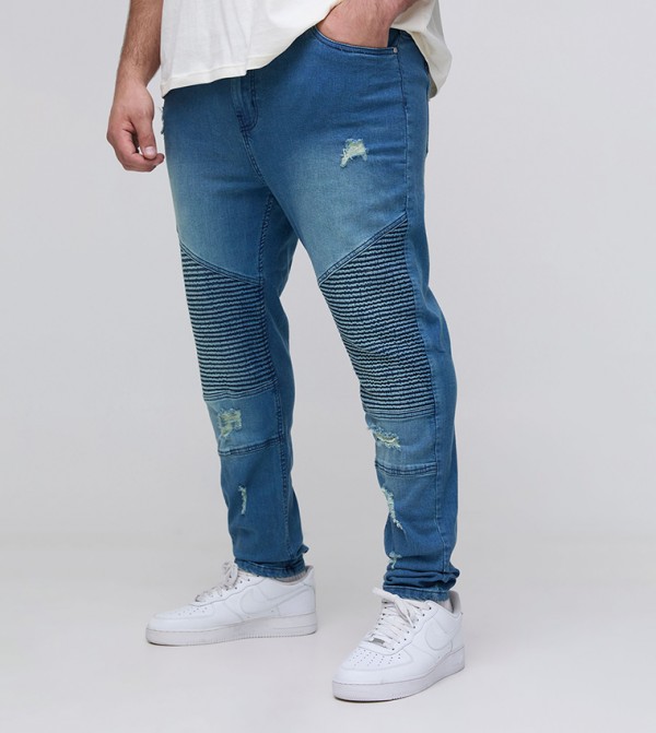 Distressed Biker Super Skinny Fit Jeans