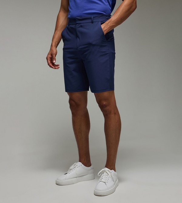 Slim Fit Button Closure 8.5Inch Shorts
