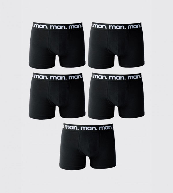 Pack of 5 Logo Waistband Trunks
