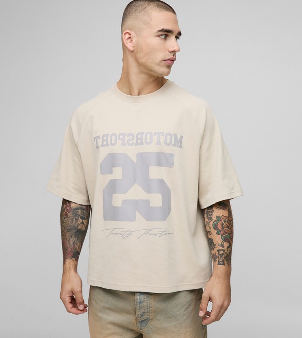 Printed Short Sleeves Oversized T-Shirt
