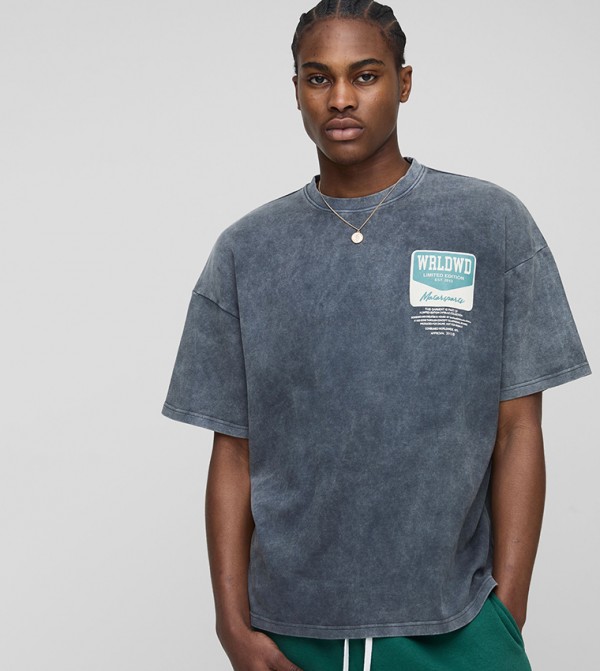 Printed Short Sleeves Oversized T-Shirt