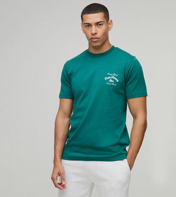 Slim Fit Interlock Embroidered T-Shirt