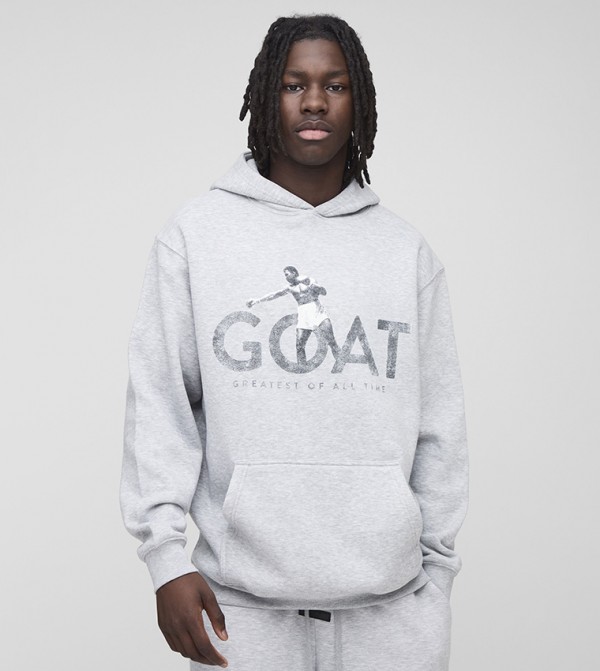 Muhammad Ali Goat License Printed Oversized Hoodie