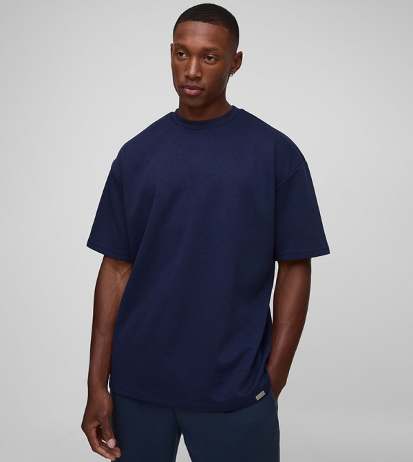 Regular Fit Metal Tab Heavyweight Interlock T-Shirt