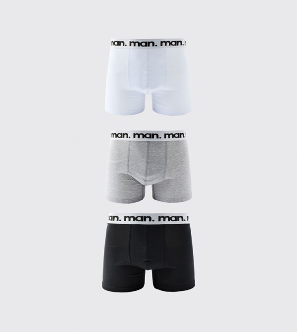 Pack of 3 Logo Waistband Trunks