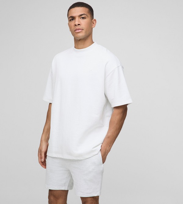 Logo Embroidered Short Sleeves Oversized T-Shirt