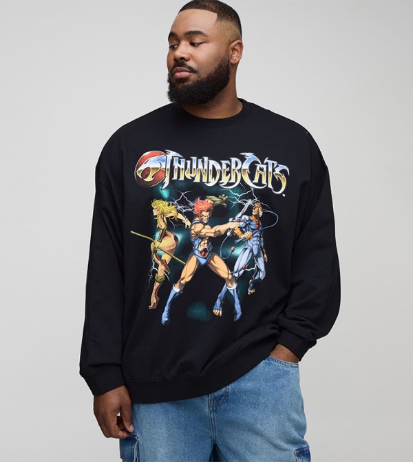 Printed Long Sleeves Oversized Sweatshirt