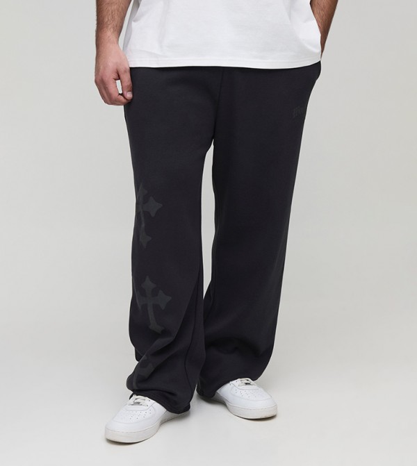 Plus & Tall Relaxed Puff Print Cross Sweatpants
