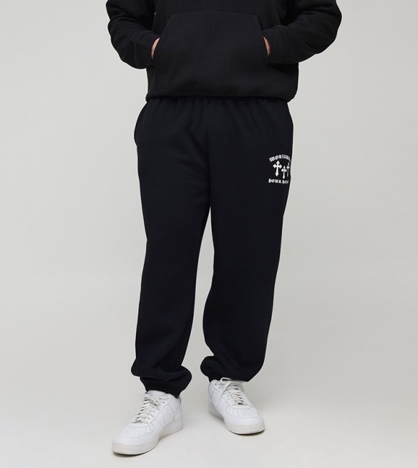 Plus & Tall Cross Print Oversized Joggers
