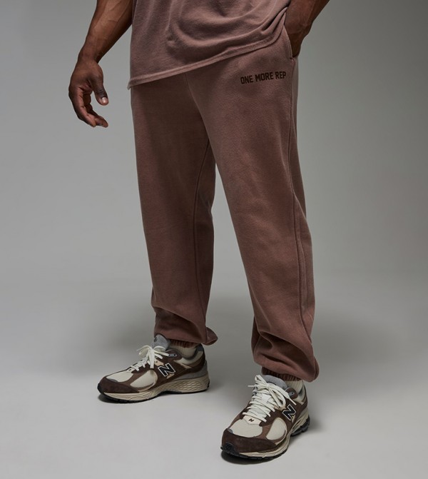 Solid One More Rep Oversized Washed Joggers