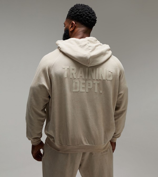 Man Active Training Dept Washed Oversized Hoodie