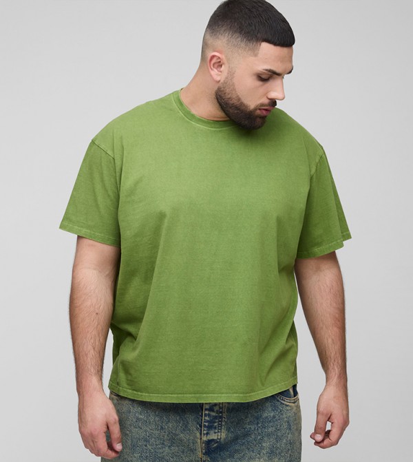 Plus & Tall Acid Wash Oversized T-Shirt