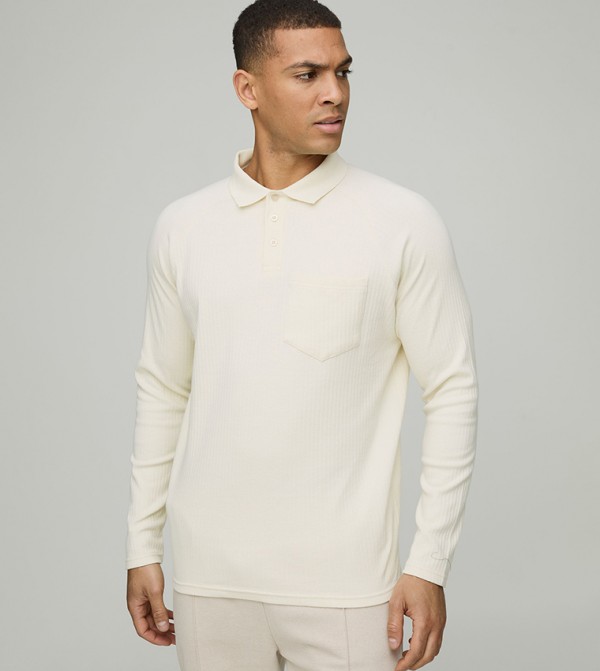 Button Up Pocket Long Sleeves Polo T-Shirt