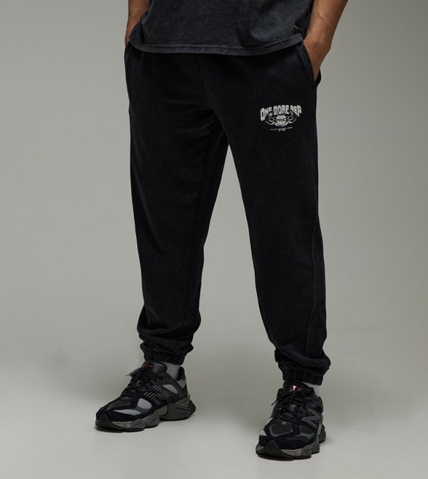 One More Rep NYC Washed Oversized Cuffed Active Joggers