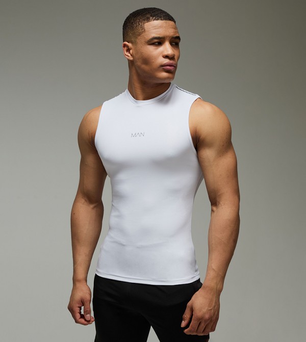 2-Pack Reflective Muscle Fit Performance Active Tank Tops