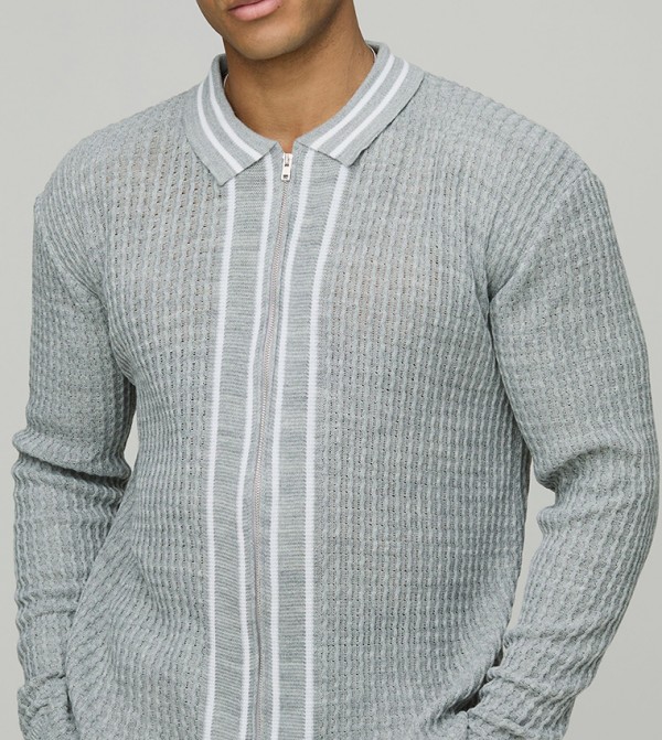 Lightweight Cable Knit Long Sleeves Shirt
