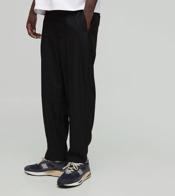 Striped Mid Rise Tapered Fit Trousers