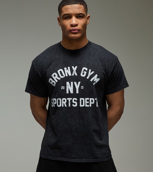 Bronx Gym Oversized Washed Active T-Shirt