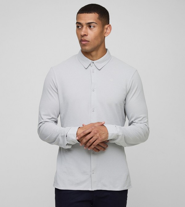 Pique Long Sleeves Slim Fit Jersey Shirt