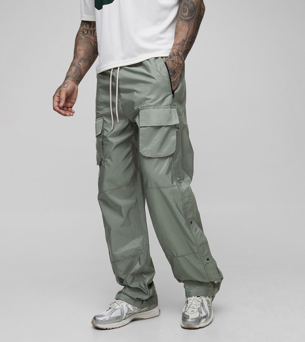 Tall Elastic Waist Relaxed Fit Cargo Trousers