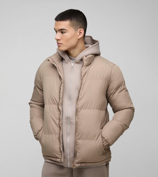 Funnel Neck Puffer Jacket
