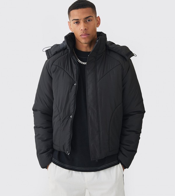 Hooded Boxy Puffer Jacket