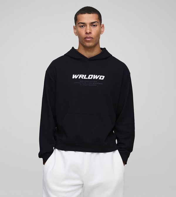 Waffle 13 Printed Oversized Hoodie