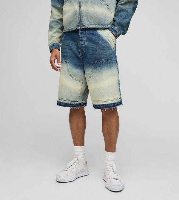 Washed Carpenter Denim Shorts