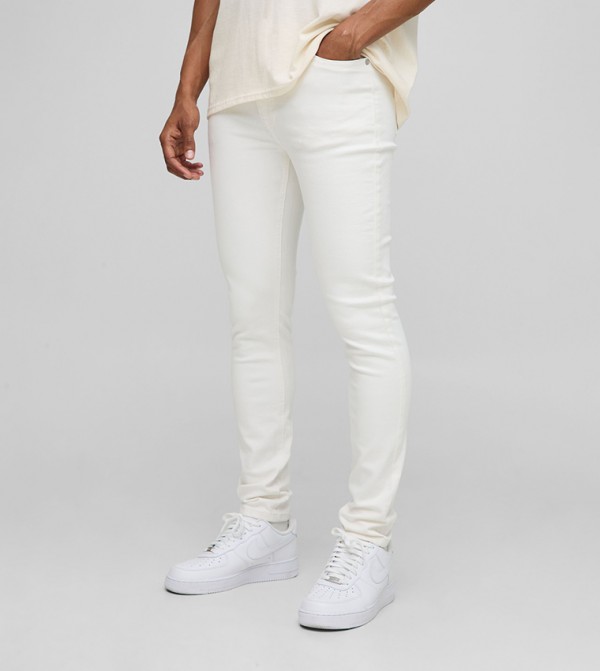 Washed Stretch Skinny Fit Jeans