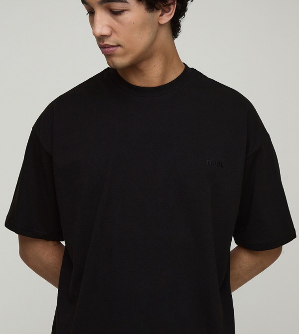 Logo Detail Crew Neck Oversized T-Shirt