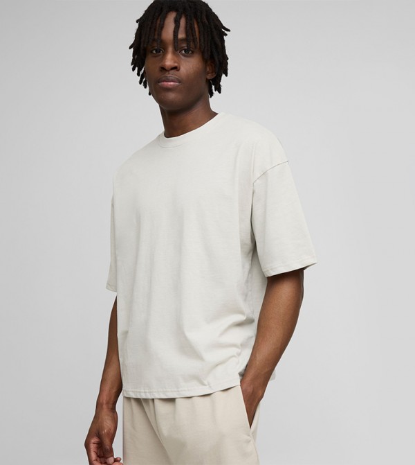 Solid Crew Neck Oversized T-Shirt