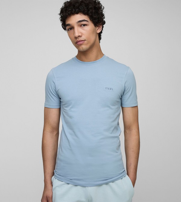 Solid Muscle Fit Crew Neck T-Shirt