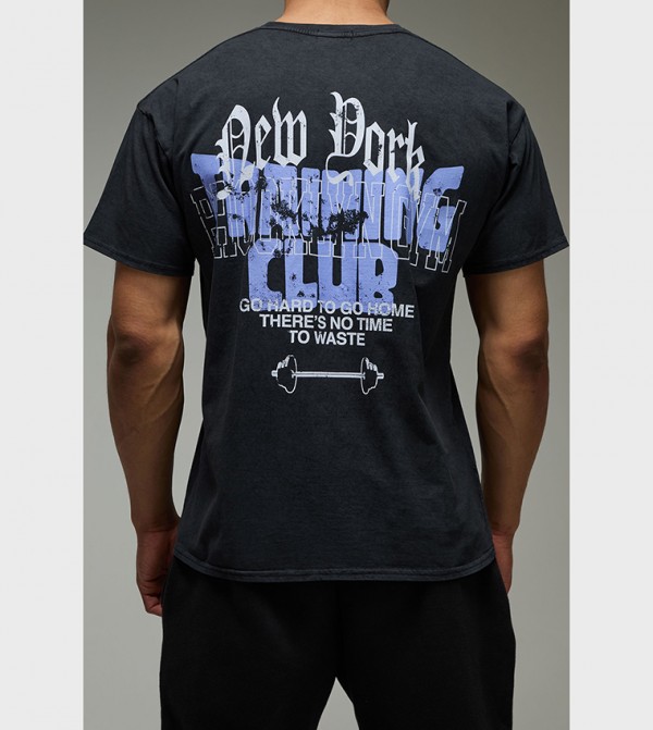 New York Training Club Acid Wash Oversized Active T-Shirt