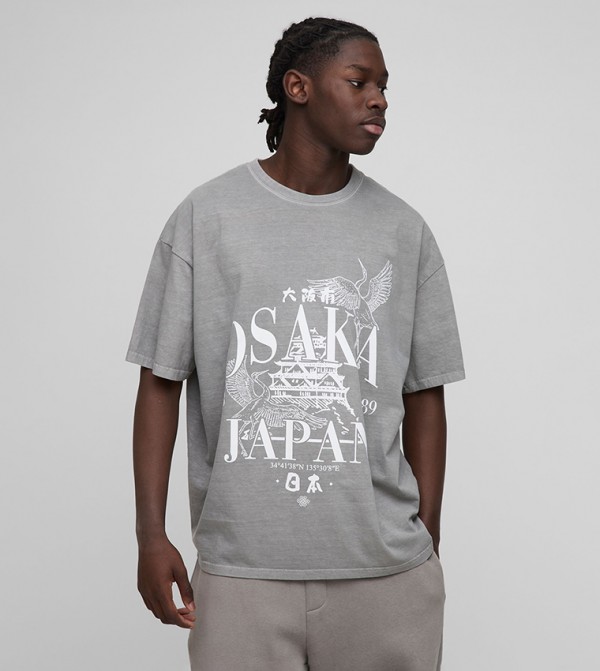 Osaka Japan Washed Oversized T-Shirt